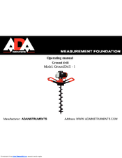 ADA Instruments GroundDrill - 1 Operating Manual