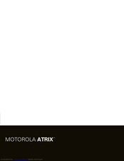 MOTOROLA ATRIX User Manual