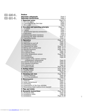 Gaggenau ED 221-6 Series Instruction Manual
