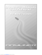Bayliner 2659 Rendezvous Owner's Manual Supplement