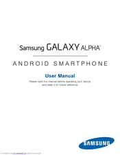 Samsung Galaxy Alpha User Manual