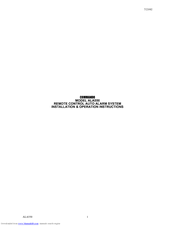 Commando ALA550 Installation & Operation Instructions