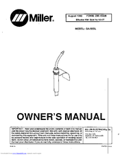 Miller GA-5OGL Owner's Manual