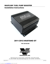 Vortex 2011-2012 MUSTANG GT Installation Instructions Manual