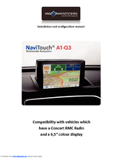 VAG-Navisystems NaviTouch A1-Q3 Installation And Configuration Manual