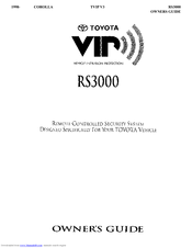 Toyota VIP RS3000 Owner's Manual