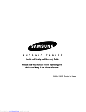 Samsung ANDROID TABLET Manual