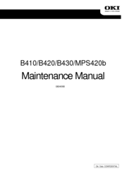 Oki B420 Maintenance Manual