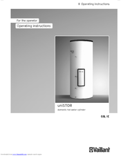 Vailant uniSTOR Operating Instructions Manual