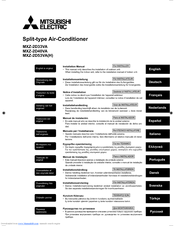Mitsubishi Electric Mxz-2D40Va Manuals | Manualslib