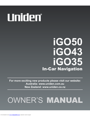 Uniden iGO50 Owner's Manual