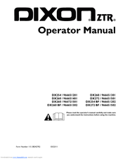 Dixon ZTR DX272 BF Operator's Manual