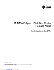 Sun Microsystems McDATA Eclipse 1620 Release Notes