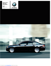 BMW 750i 2007 Service And Warranty Information