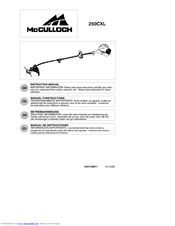 McCulloch 250CXL Instruction Manual