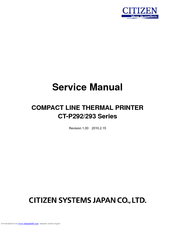 Citizen CT-P292 Service Manual