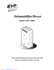 Eva-Dry EDV-4000 Instruction Manual