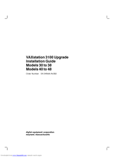 Digital Equipment VAXstation 3100 Upgrade Installation Manual