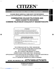 Citizen JCTV3075 Instruction Manual