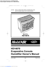 MoistAir HD14070 Owner's Manual