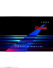 Geo Geo Prizm 1997 Owner's Manual