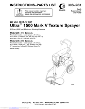 Graco Ultra 1500 Mark V Instructions-Parts List Manual