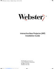 Webster IRP 4100 Installation Manual
