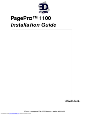EDNord PagePro 1100 Installation Manual
