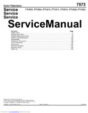 Philips PTV820 Service Manual