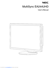 NEC MultiSync EA244UHD User Manual