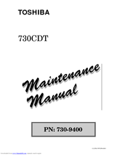 Toshiba 730CDT Maintenance Manual