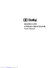 Dolby Laboratories CP45 User Manual