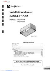 Fujioh BUF-07W Installation Manual