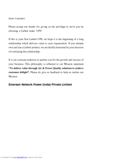 Liebert PB Series User Manual