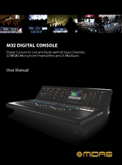 Midas M32 Live Manuals Manualslib