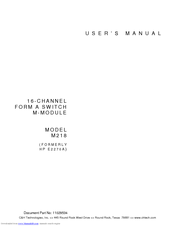 C&H Technologies M218 User Manual