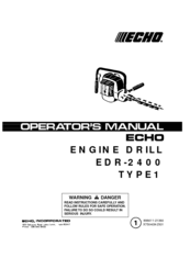 Echo EDR-2400 Type 1 Operator's Manual