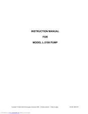Hitachi L-2100 Instruction Manual