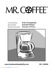 Mr. Coffee 158306 Instruction Manual
