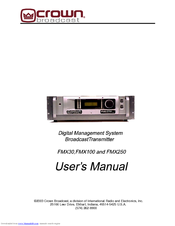 Crown FMX30 User Manual