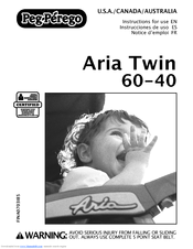Peg-Perego ARIA TWIN 60-40 Instructions For Use Manual