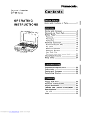 Panasonic CF-25FXF4DAM Operating Instructions Manual