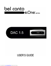 Bel Canto One Series DAC 1.5 User Manual