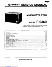 Sharp R-9360 Service Manual