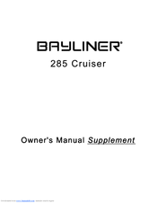 Bayliner 285 Cruiser Owner's Manual