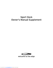 Maxum Sport Deck Owner's Manual Supplement