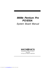 Micronics M6Me Pentium Pro PCI/EISA Manual