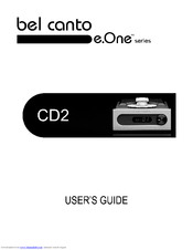 Bel Canto CD-2 User Manual