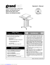 Grandhall TG11ANG Operator's Manual