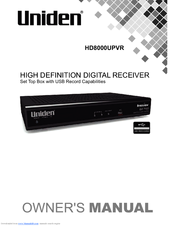Uniden HD8000UPVR Owner's Manual